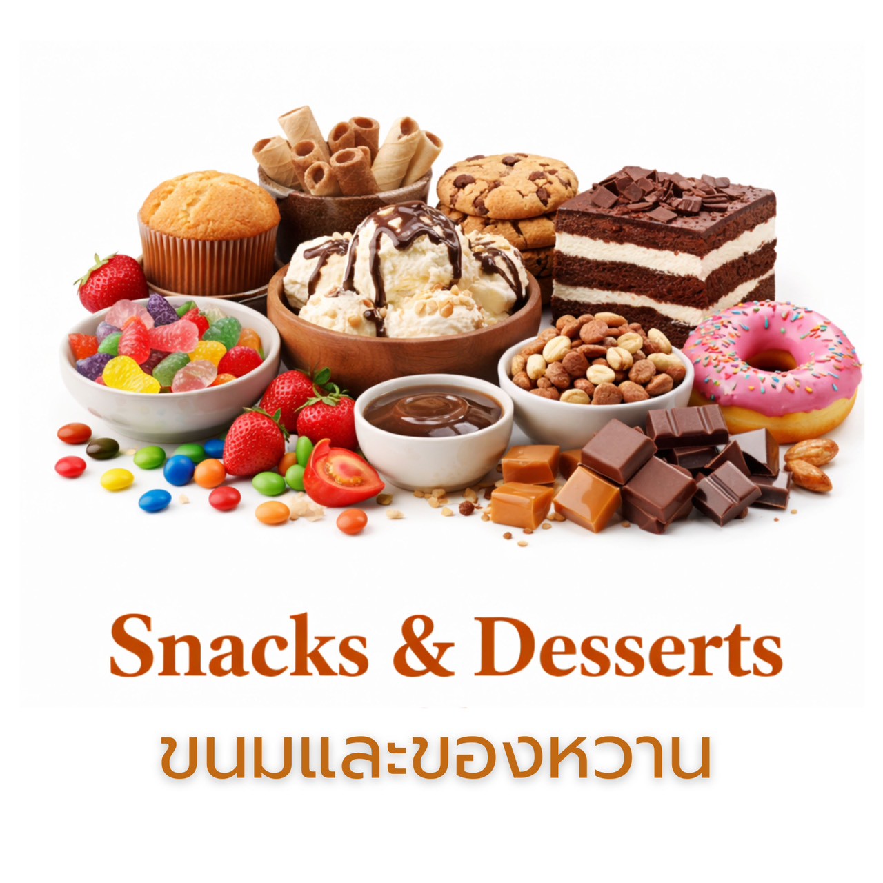 Snacks & Desserts ขนมและของหวาน
