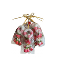 Traditionelle thailändische Mini-Blumengirlande "Phuang Malai" (Rosa Rosen) / พวงมาลัยข้อมือจิ๋ว (ชายกุหลาบสีชมพู)