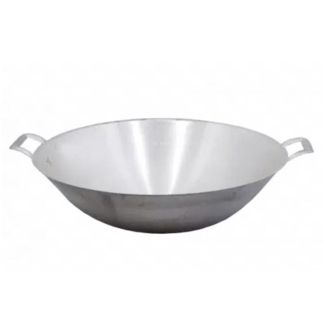 Traditioneller thailändischer Alu-Wok mit 2 Griffen – Vielseitig & Robust (กระทะใบบัวอลูมิเนียม 2 หู)