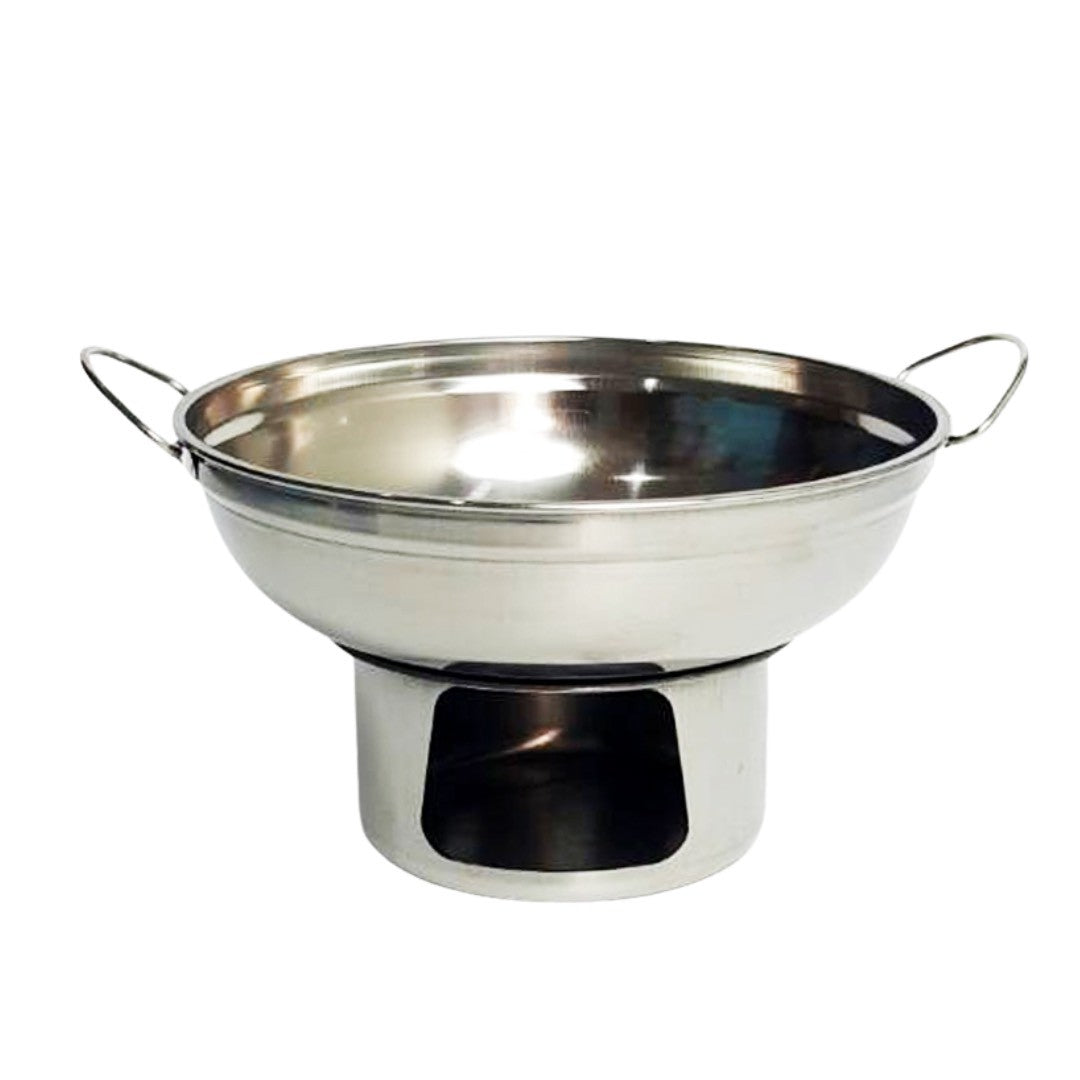 Traditioneller thailändischer Hot Pot aus Aluminium (Tom Yum Topf) – 20 cm (หม้อไฟอลูมิเนียม แบบไม่มีปล่อง ขนาด 20 cm)