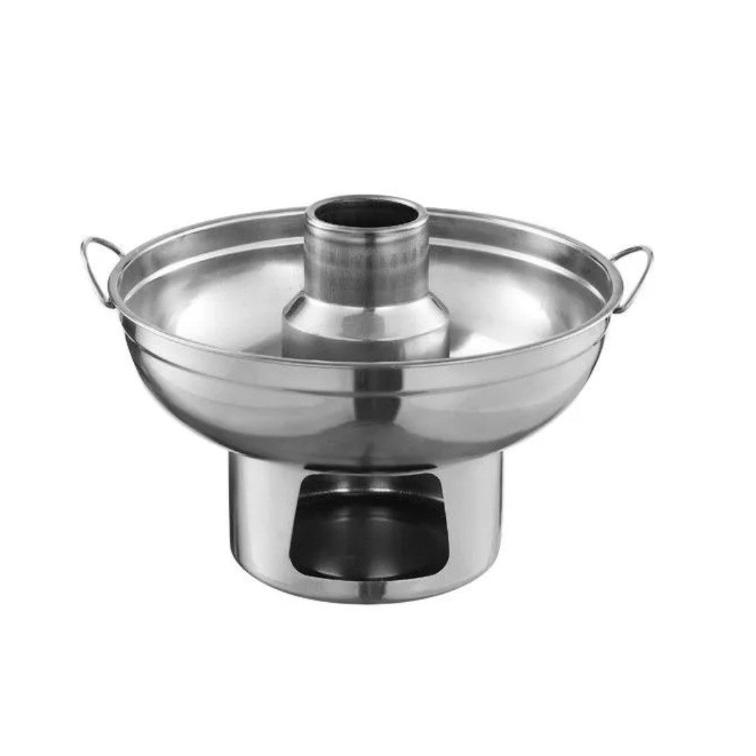 Traditioneller Thai Hot Pot aus Aluminium (20 cm)  (หม้อไฟอลูมิเนียม มีปล่อง ขนาด 20 cm)