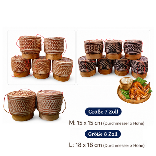 Thailändischer Klebreis-Korb "Lai Thai" Muster / กระติ๊บข้าวเหนียว ลายไทย