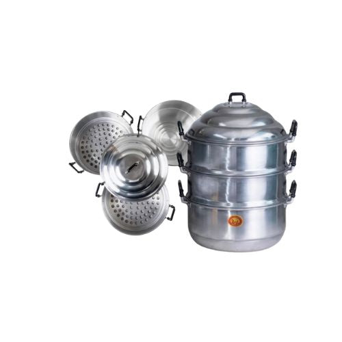 Naga Brand Aluminium-Dampfgarer 36 cm (Traditioneller thailändischer Dämpftopf)/หม้อนึ่งอลูมิเนียม ตราพญานาค