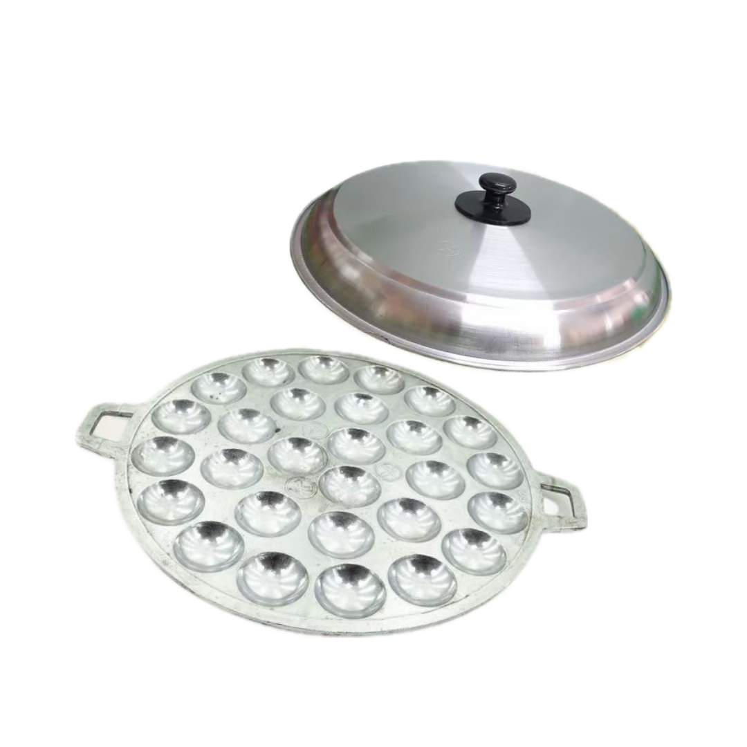 Traditionelle Thai Khanom Krok Pfanne aus Aluminium – 28 Löcher (กระทะขนมครกอลูมิเนียม 28 หลุม)