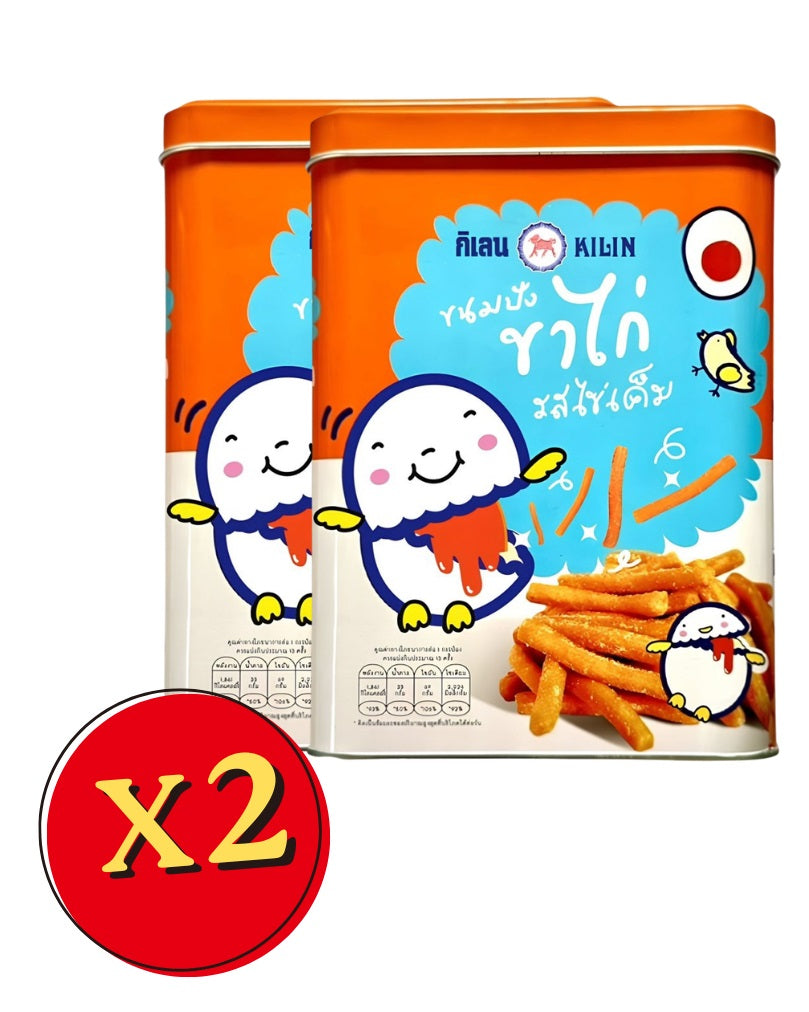 KILIN Knusprige Gebäckstangen mit Gesalzenem Eigelb-Geschmack 400g / กิเลน ขนมขาไก่รสไข่เค็มขนาด 400 กรัม