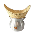 Thai Klebereis-Dämpfset (Aluminiumtopf & Bambuskorb -22 cm) (หม้อนึ่งข้าวเหนียวพร้อมหวด  ขนาด 22 cm)