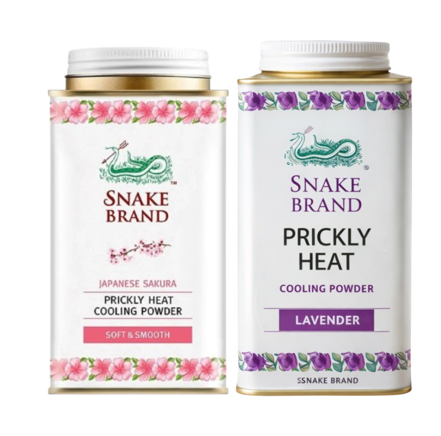 PRICKLY HEAT POWDER ''SNAKE'' 140g X2 /แป้งตรางู 140g X2