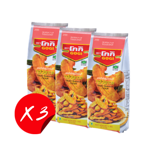 Gogi Knusperteigmischung für gebackene Bananen / แป้งสำเร็จรูปสำหรับทำกล้วยทอด ตรา โกกิ 1kg