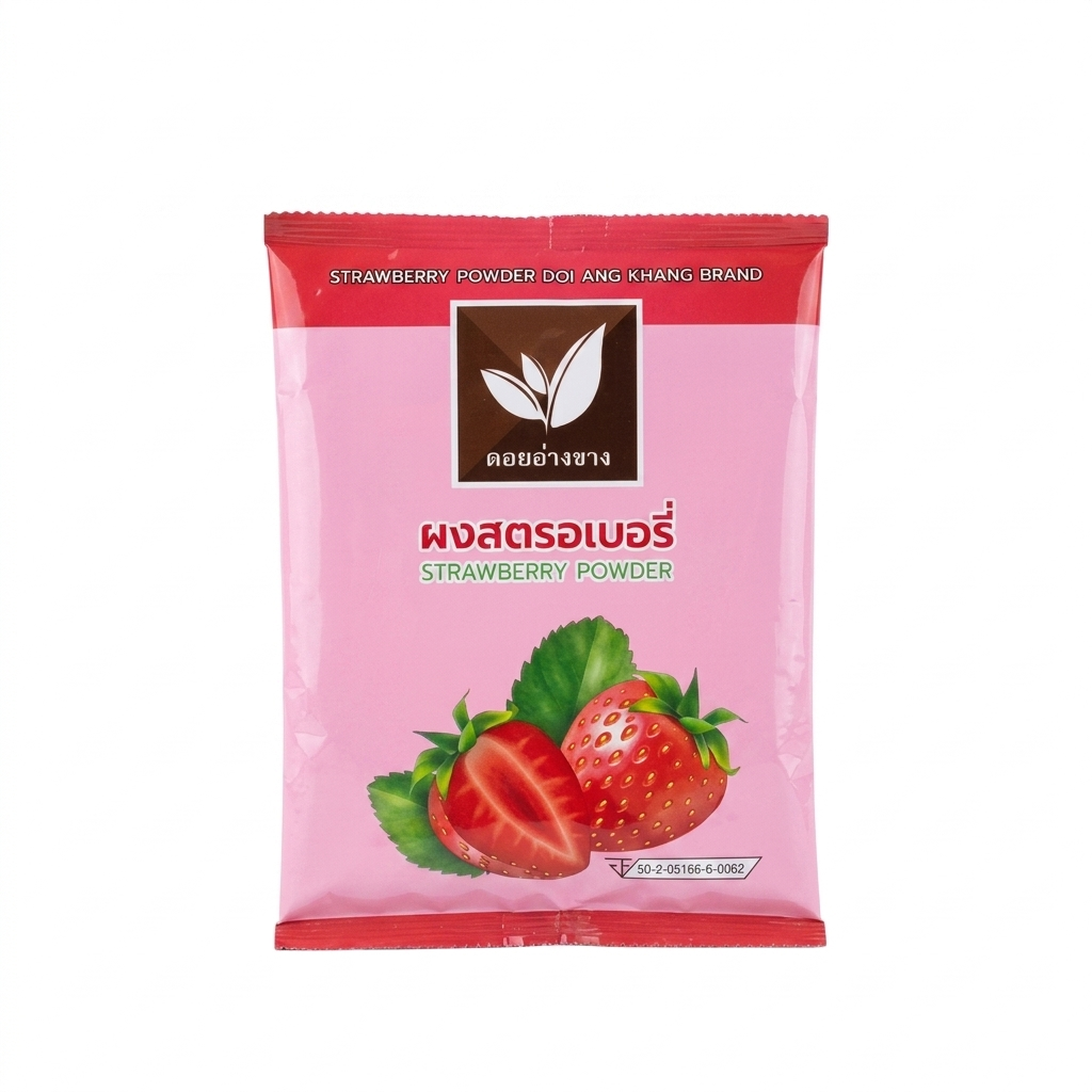 Natürliches Erdbeerpulver - Doi Ang Khang Brand 100g / ผงสตรอเบอร์รี่แท้ 100% ตราดอยอ่างขาง 100 กรัม