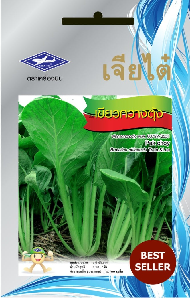 Chia Tai Kantonesischer Senfkohl (Pack choy) Samen - Brassica rapa  (เจียไต๋ เมล็ดพันธุ์ผาดเขียวกวางตุ้ง)