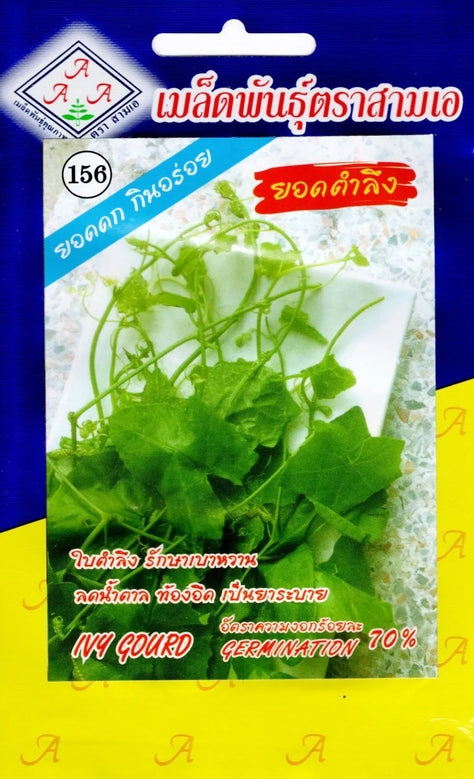 AAA Seeds - Scharlachranke (Efeu-Kürbis) Samen - Coccinia grandis / เมล็ดพันธุ์ตำลึง (ยอดตำลึง)