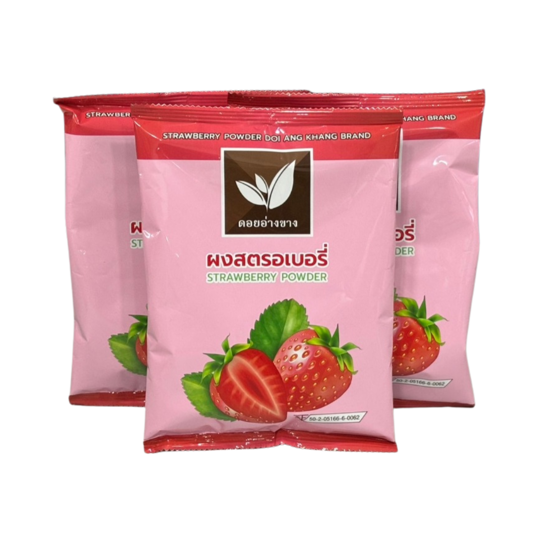 Natürliches Erdbeerpulver - Doi Ang Khang Brand 100g / ผงสตรอเบอร์รี่แท้ 100% ตราดอยอ่างขาง 100 กรัม