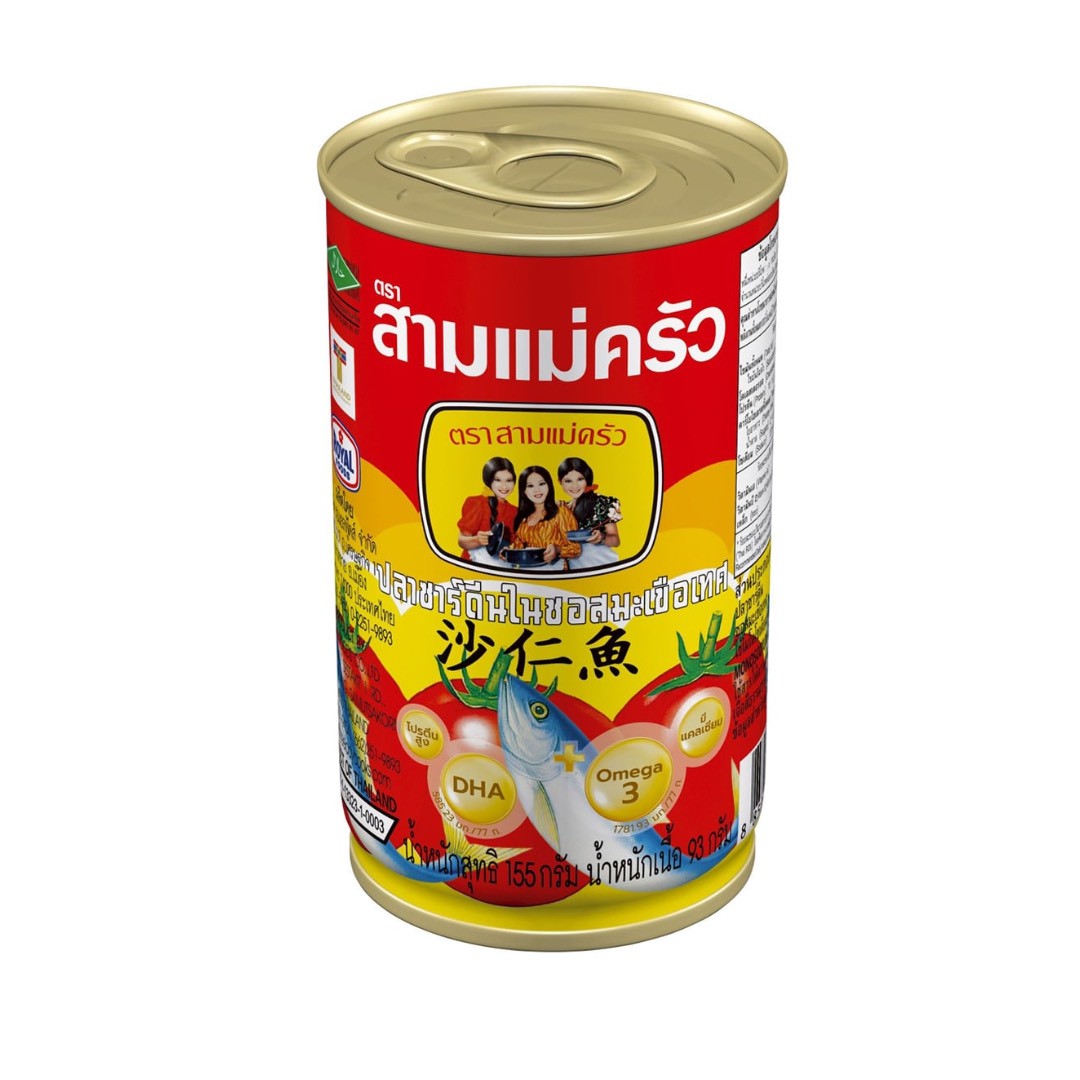 Three Lady Cooks - Sardinen in Tomatensauce 155g / ปลากระป๋องตราสามแม่ครัว 155 กรัม
