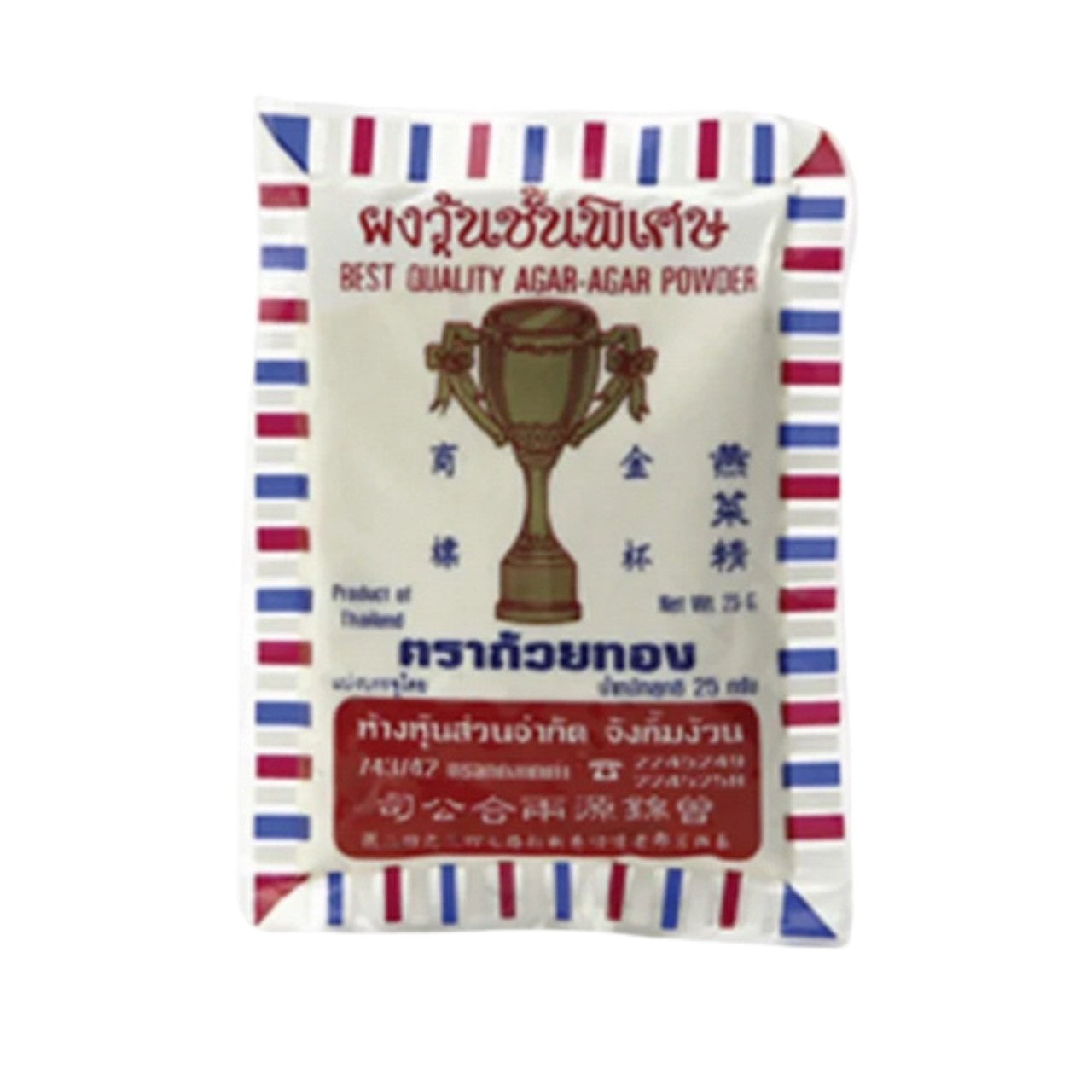 Golden Cup Agar-Agar Pulver für Desserts 25g / ผงวุ้นตราถ้วยทอง 25 กรัม