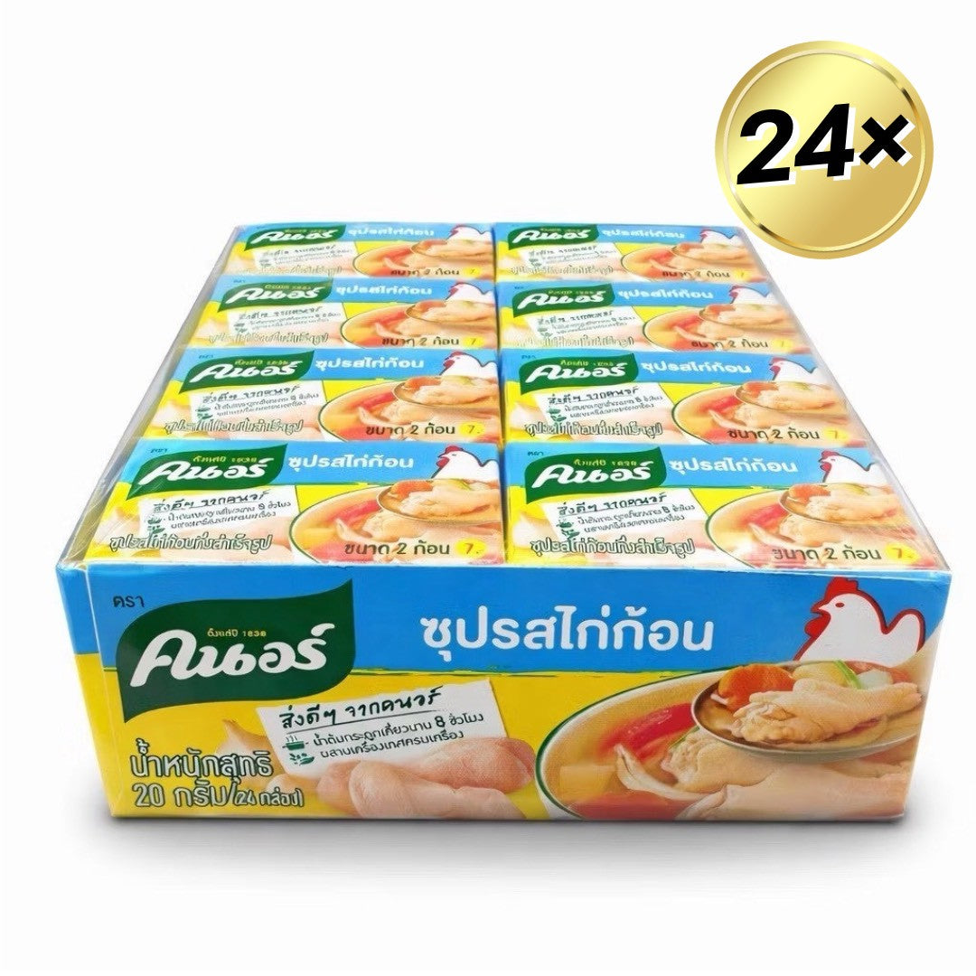 Knorr Hühnerbrühe Würfel 20g X 24 / คนอร์ ซุปก้อน รสไก่ 20 ก. X 24 ก้อน