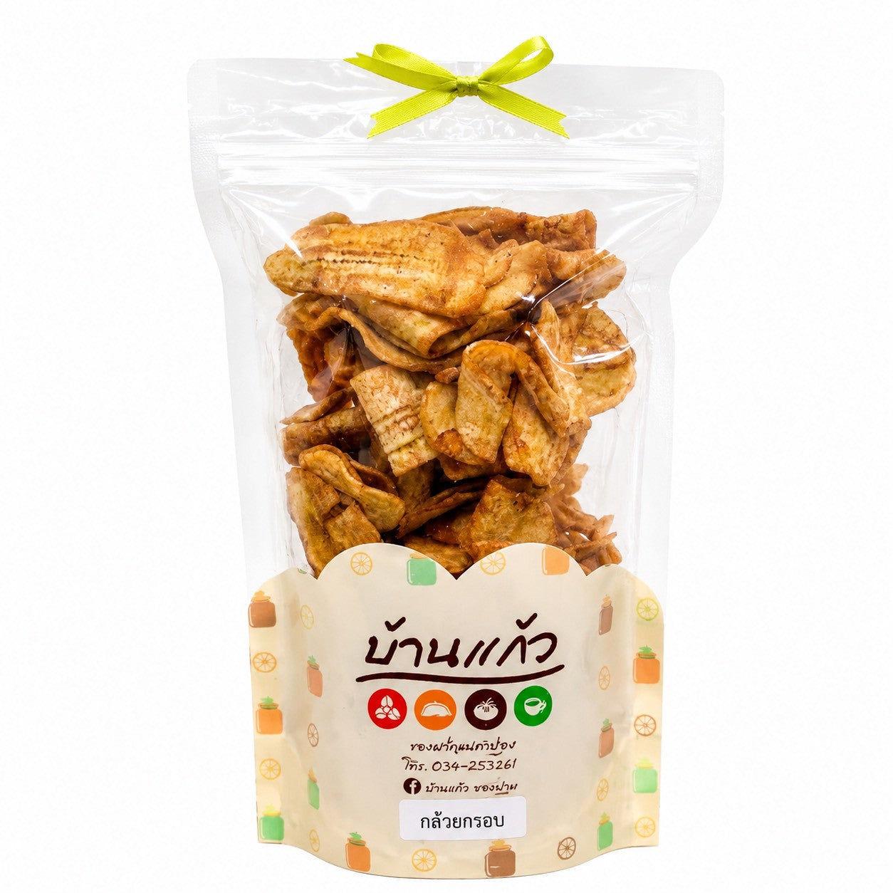 Ban Kaew Knusprige Banane (Banane)/บ้านแก้ว กล้วยกรอบ (กล้วยน้ำว้า) 190 g