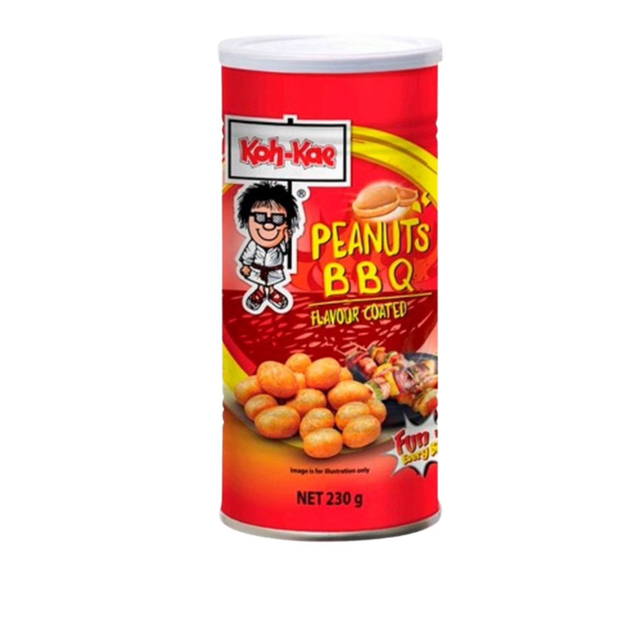 Koh-Kae Erdnüsse im Teigmantel BBQ Geschmack (โก๋แก่ ถั่วลิสงอบกรอบรสบาร์บีคิว - 230g)