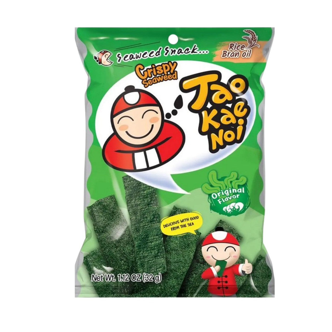 Taokaenoi Knuspriger Algensnack Original (เถ้าแก่น้อย สาหร่ายทอดสไตล์เกาหลีรสคลาสสิก - 32g)