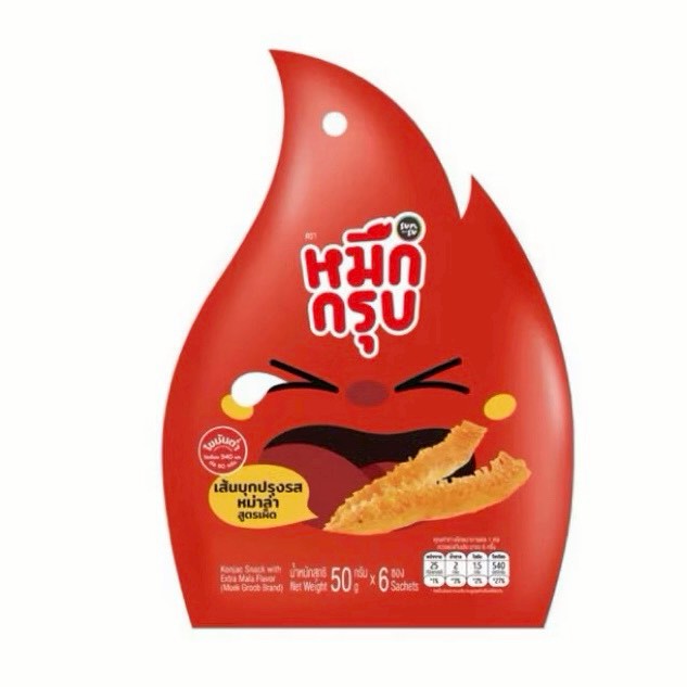Muku - Gewürzter Konjak-Snack (Mala Original) 50g / หมึกกรุบ เส้นบุกปรุงรสหม่าล่า 50g