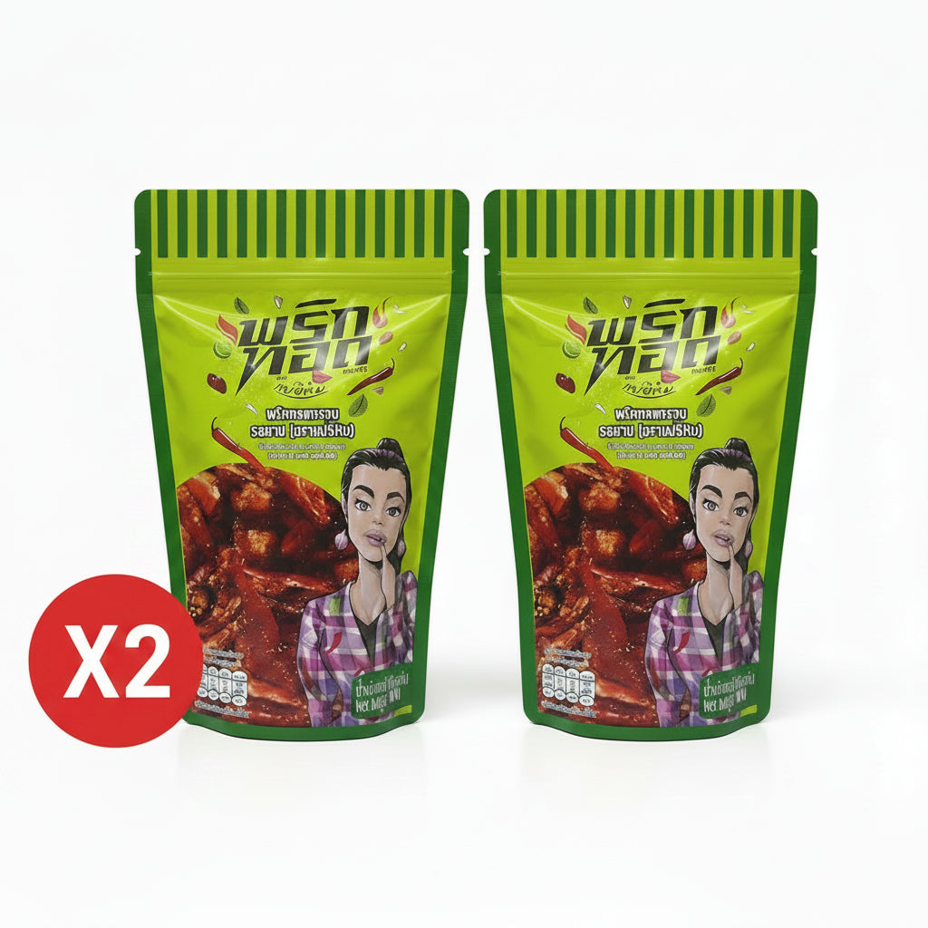 Mae Epim Frittierter Chili-Snack 100g X1 Packung / พริกทอดแม่อิพิม 100g X1 ซอง