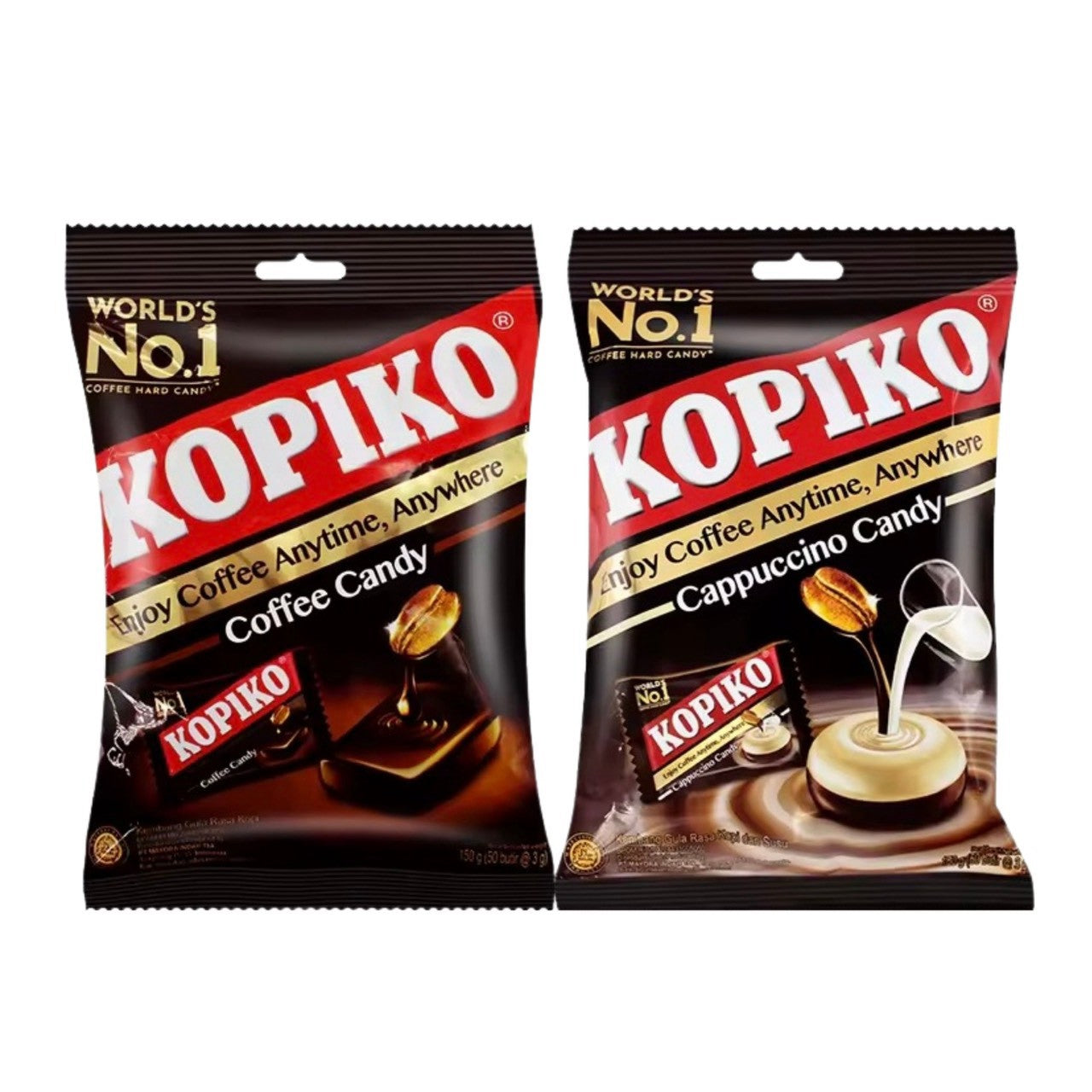 Kopiko Kaffee Bonbons & Cappuccino Bonbons 175g/ โกปิโก้ ลูกอมรสกาแฟและรสคาปูชิโน 175g