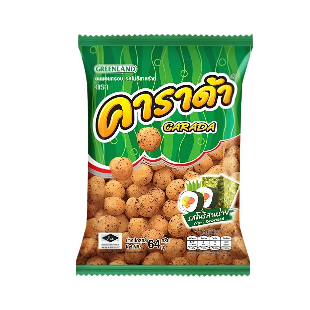 Carada Gebackener Reis- und Maissnack 64g X1 Packung / คาราด้า ขนมอบกรอบ 64g X 1 ซอง