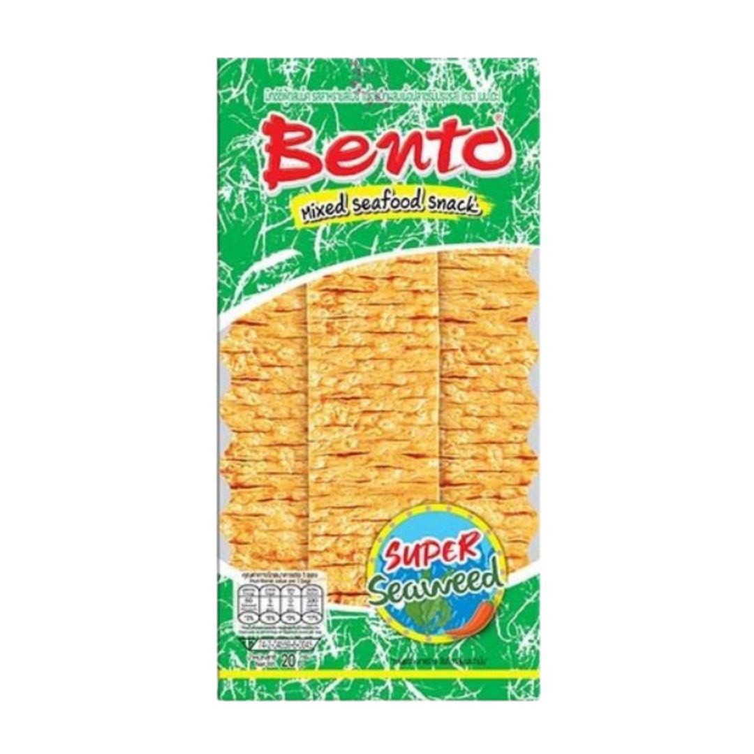 Bento Seafood Snack - Thailändischer Tintenfisch-Snack (Verschiedene Sorten) 20g X1 Packung | เบนโตะ ปลาหมึกอบกรอบ 20g X1  ซอง