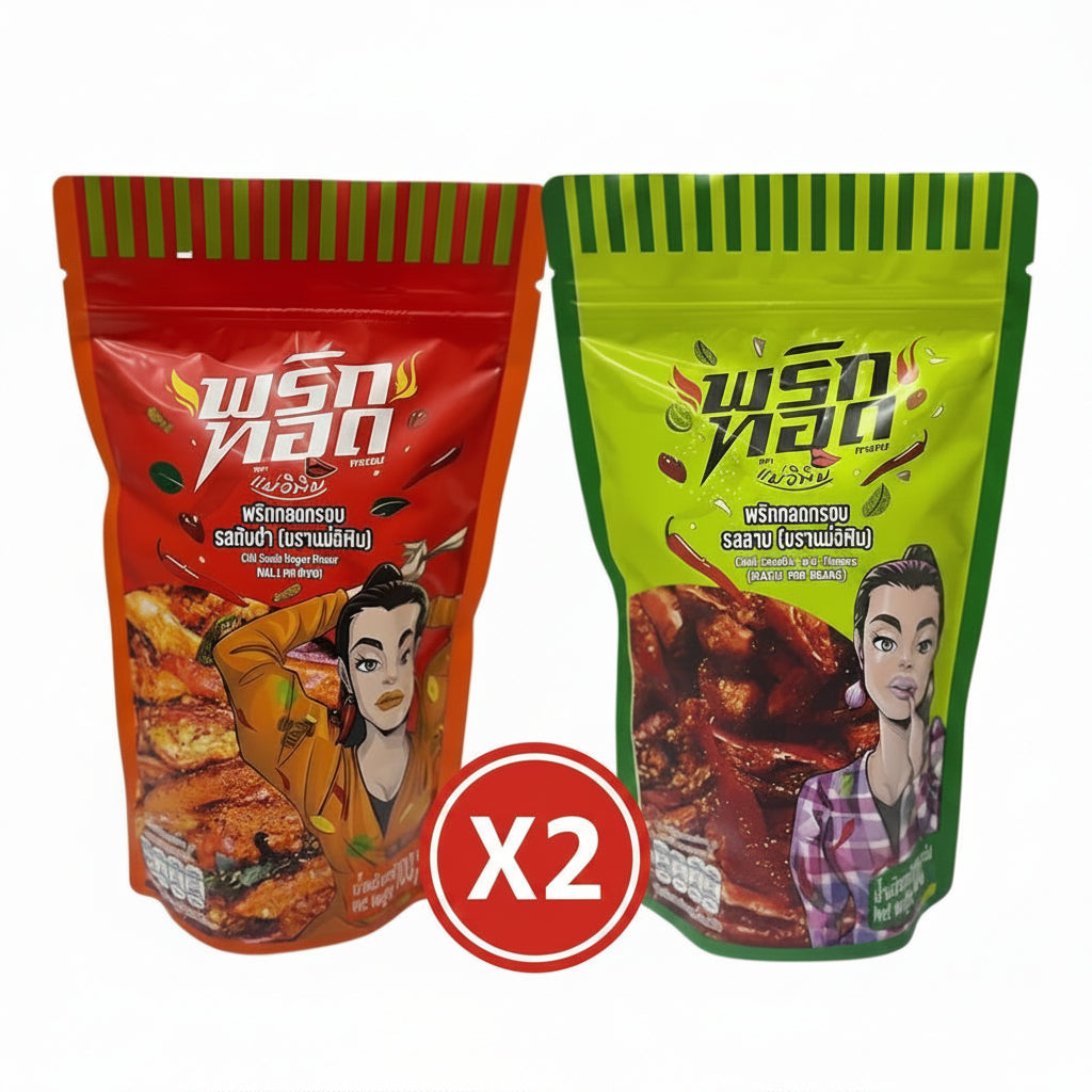Mae Epim Frittierter Chili-Snack 100g X1 Packung / พริกทอดแม่อิพิม 100g X1 ซอง