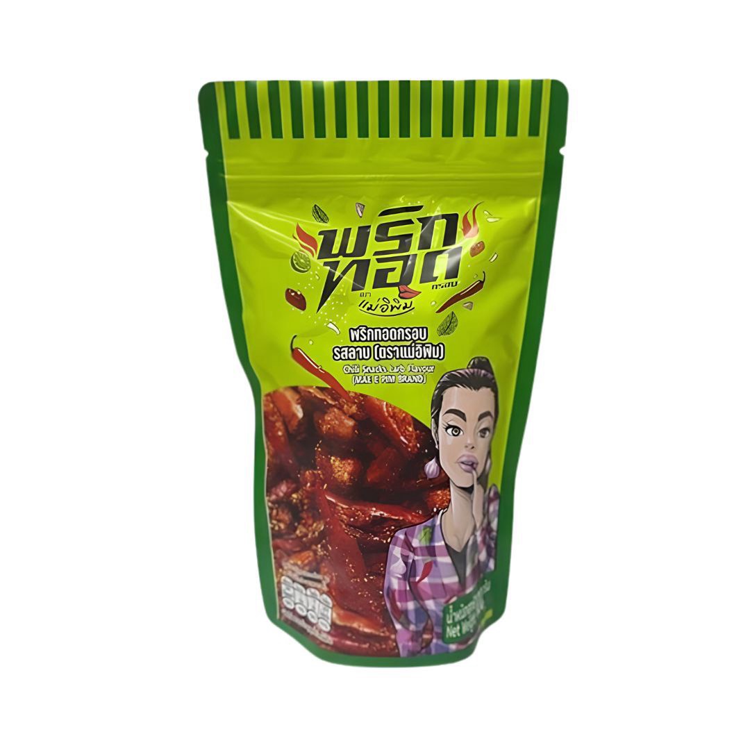 Mae Epim Frittierter Chili-Snack 100g X1 Packung / พริกทอดแม่อิพิม 100g X1 ซอง