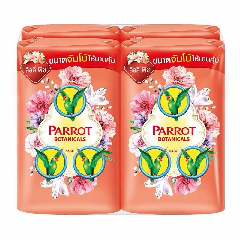 Parrot Botanicals Seife 4er-Pack (Klassische Duftseife) - 4 x 70g (สบู่นกแก้ว พฤกษานกแก้ว ชุด 4 ก้อน)
