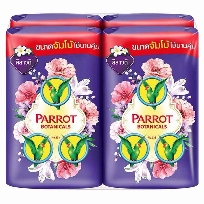 Parrot Botanicals Seife 4er-Pack (Klassische Duftseife) - 4 x 70g (สบู่นกแก้ว พฤกษานกแก้ว ชุด 4 ก้อน)