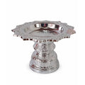 Traditionelle thailändische Opferschale "Phan Ngen" 18cm (Silber-Optik) / พานเงิน ขนาด 18 cm