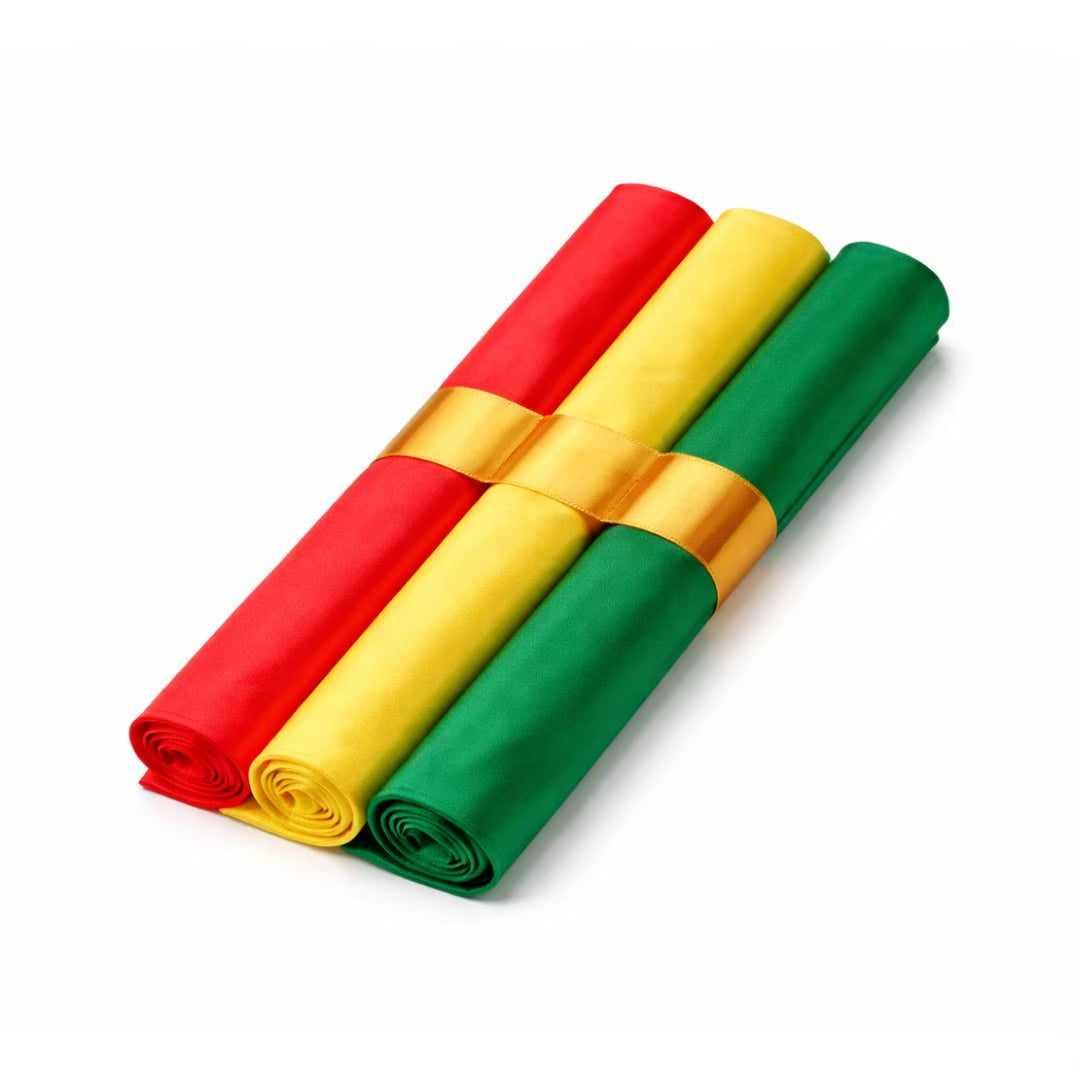 Traditionelle dreifarbige thailändische Segensbänder "Phra Phrae" 7 Zoll x 1m (3er-Set) / ผ้าแพร 3 สี กว้าง 7 นิ้ว ยาว 1 เมตร (1 ชุดมีผ้าแพร 3 สี)