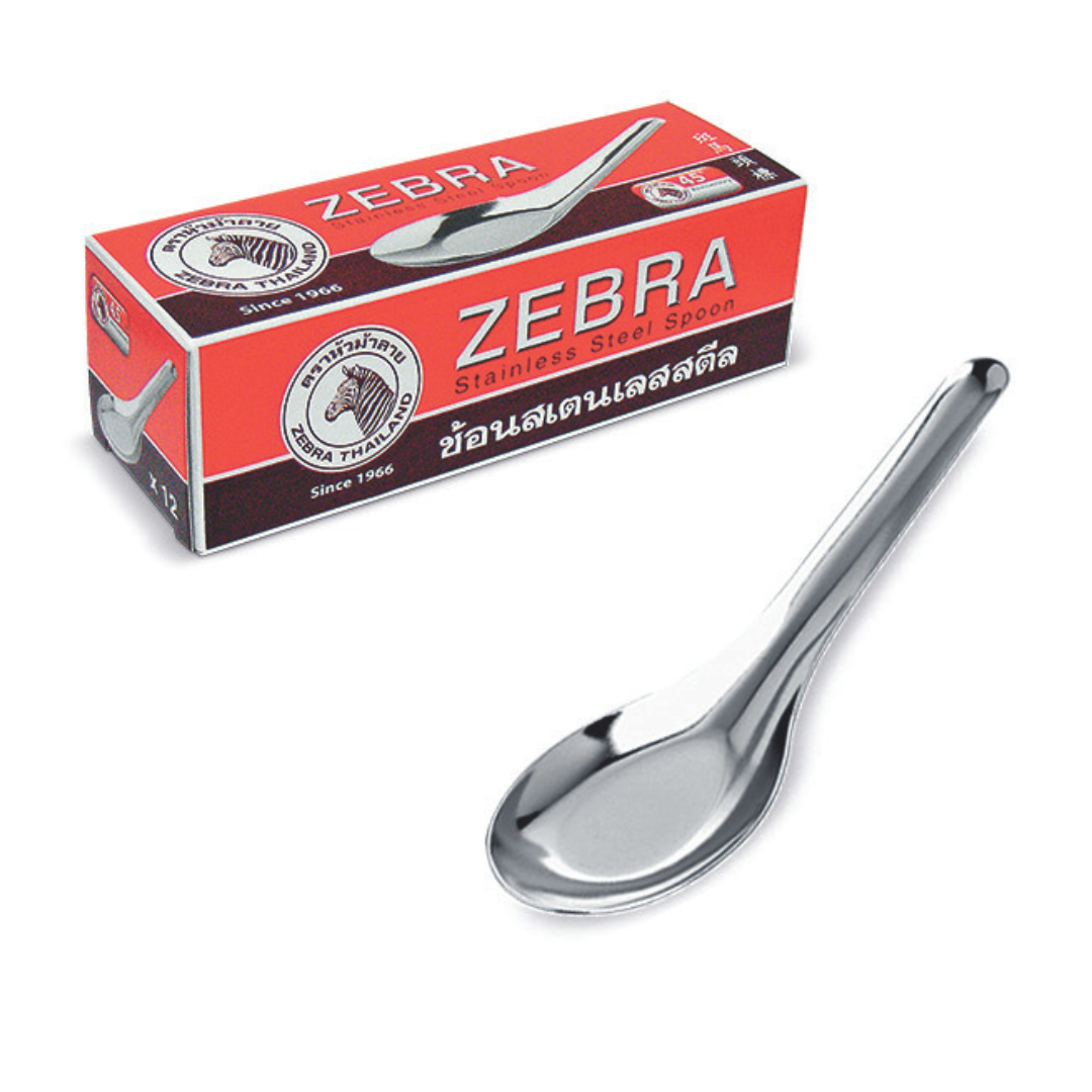 Zebra Brand Edelstahllöffel (kurz) / ช้อนสแตนเลส (ช้อนสั้น) ตราหัวม้าลาย
