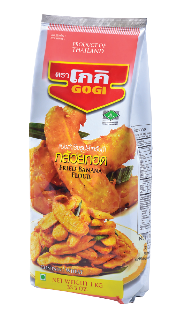 Gogi Knusperteigmischung für gebackene Bananen / แป้งสำเร็จรูปสำหรับทำกล้วยทอด ตรา โกกิ 1kg