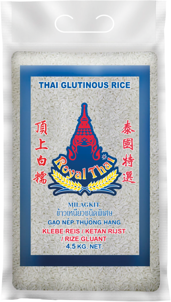 Royal Thai Premium Klebreis (Glutinous Rice) MILAGKIT - 4.5kg (Royal Thai ข้าวเหนียวชนิดพิเศษ ตรารอยัลไทย ขนาด 4.5 กิโลกรัม)