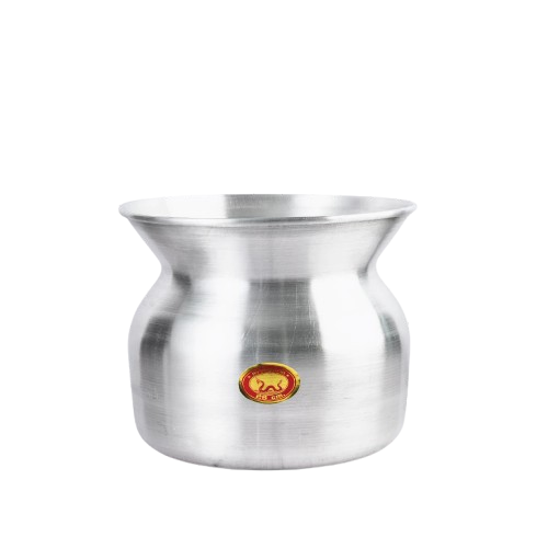 Thai Klebereis-Dämpfset (Aluminiumtopf & Bambuskorb -22 cm) (หม้อนึ่งข้าวเหนียวพร้อมหวด  ขนาด 22 cm)
