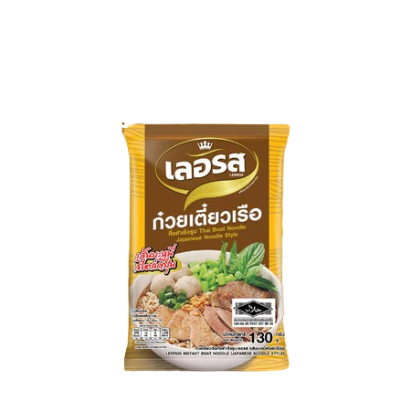 Lerros Instant Boot-Nudelsuppe (Thai Boat Noodles) - Japanischer Nudel-Stil (140g)  (เลอรส ก๋วยเตี๋ยวเรือ เส้นหมี่สไตล์ญี่ปุ่น 140 กรัม)